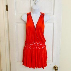 NWT Free People Fun Orange Tank Top